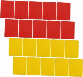 Kisangel 20pcs Soccer Referee Cards Red Yellow PVC Plastic Cards for Football Match Portable Referee Kit Compact Design