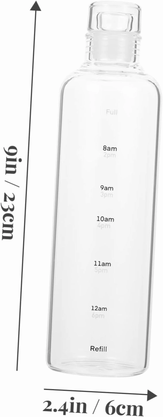 Kisangel Portable Transparent Juice Water Bottle with Scale Lightweight Sealed Plastic Drinking Bottle Comfortable Grip for Hydration and Daily Use