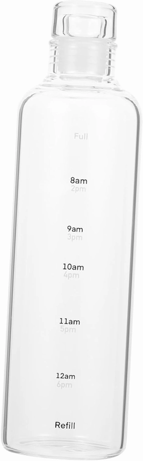 Kisangel Portable Transparent Juice Water Bottle with Scale Lightweight Sealed Plastic Drinking Bottle Comfortable Grip for Hydration and Daily Use