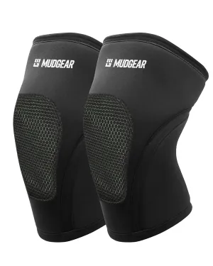 Knee Pads, Durable & Lightweight Compression Knee Sleeves with Silicone Grip for Obstacle Course Racing, Tactical Training, Spartan Race, Mud Runs, Ninja Warrior, Fitness & Workouts, Large