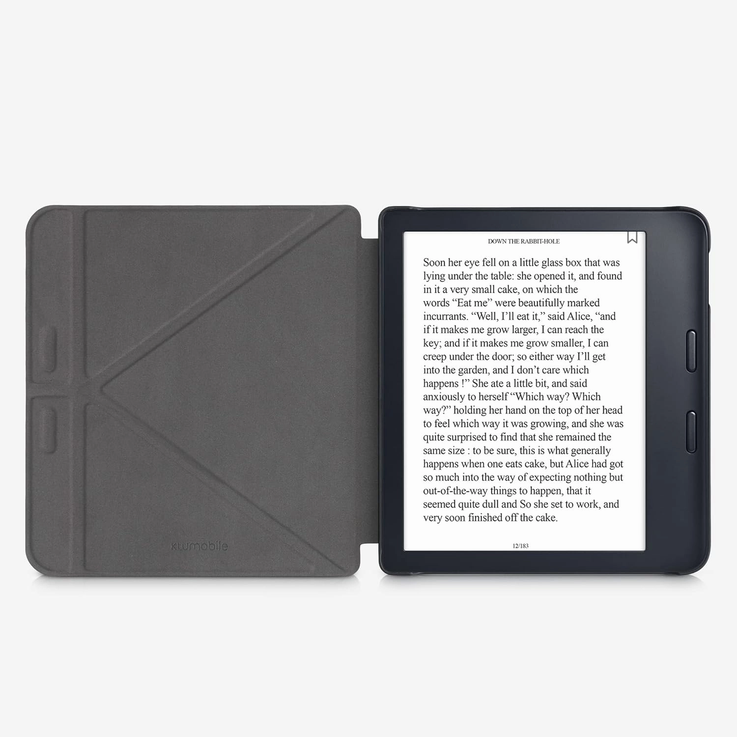 kwmobile Origami Case Compatible with Kobo Libra 2 Case - Slim PU Leather Cover with Stand - Dark Green