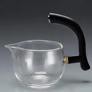 Lazy Kungfu Drip TeaPot Parts and Accessories, Heat Resistant Tea Set, Semi-Automatic Glass Teapot Suit for Magnetic Water Flow Wooden Glass Teapot Set (GongCup)