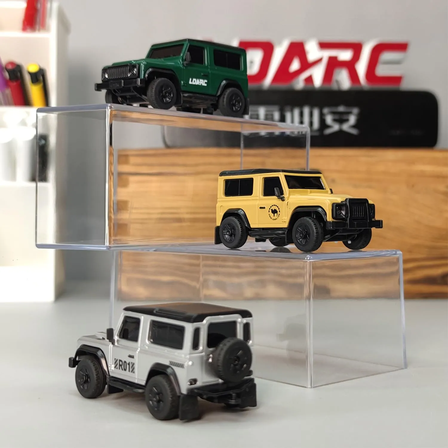 LDARC 1:64 Scale Mini RC Truck RTR RC Rock Crawler 2.4GHZ Hobby Grade Remote Control Car Model Vehicle Buggy (R01-Green)