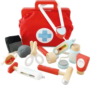Le Toy Van - Kids Wooden Educational Pretend Play Honeybake Doctor's Medical Play Set Kit | Kids Pretend Play Role Play For Boys And Girls | 3 Year Old  , 8.66" x 5.70" x 5.90" (TV292)