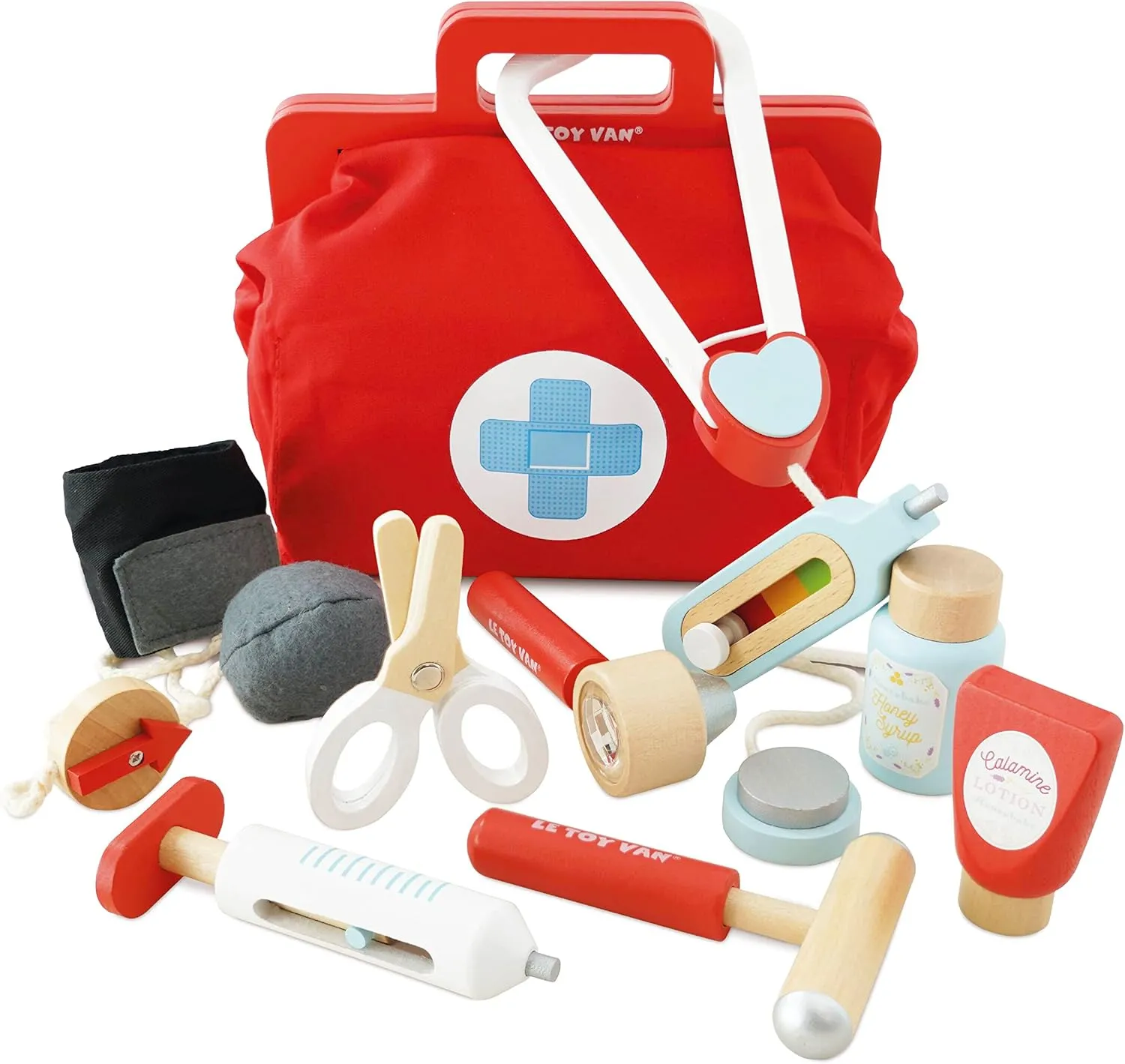 Le Toy Van - Kids Wooden Educational Pretend Play Honeybake Doctor's Medical Play Set Kit | Kids Pretend Play Role Play For Boys And Girls | 3 Year Old  , 8.66" x 5.70" x 5.90" (TV292)