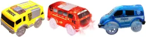 Led Light- Car Toys for Boys and Girls 3pcs Mini Electric Car Tracks No Battery Needed