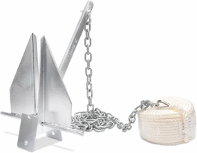 Leero Heavy Duty Boat Anchor Kit with Anchor Chain, Shackle and Anchor Rope, 5/8/10/13 lb Portable Danforth Anchor, Boat Anchor for Pontoons, Fishing Boats, Bass Boats, Sport Boats, Sport Yachts