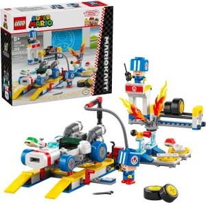 LEGO Super Mario: Mario Kart Toad's Garage - Nintendo Toy Building Set for Kids, Boys & Girls, Ages 8  - Collectible Mario Kart Toy for Fans with 2 Blue Toad Figures - Gift Idea for Birthdays - 72035