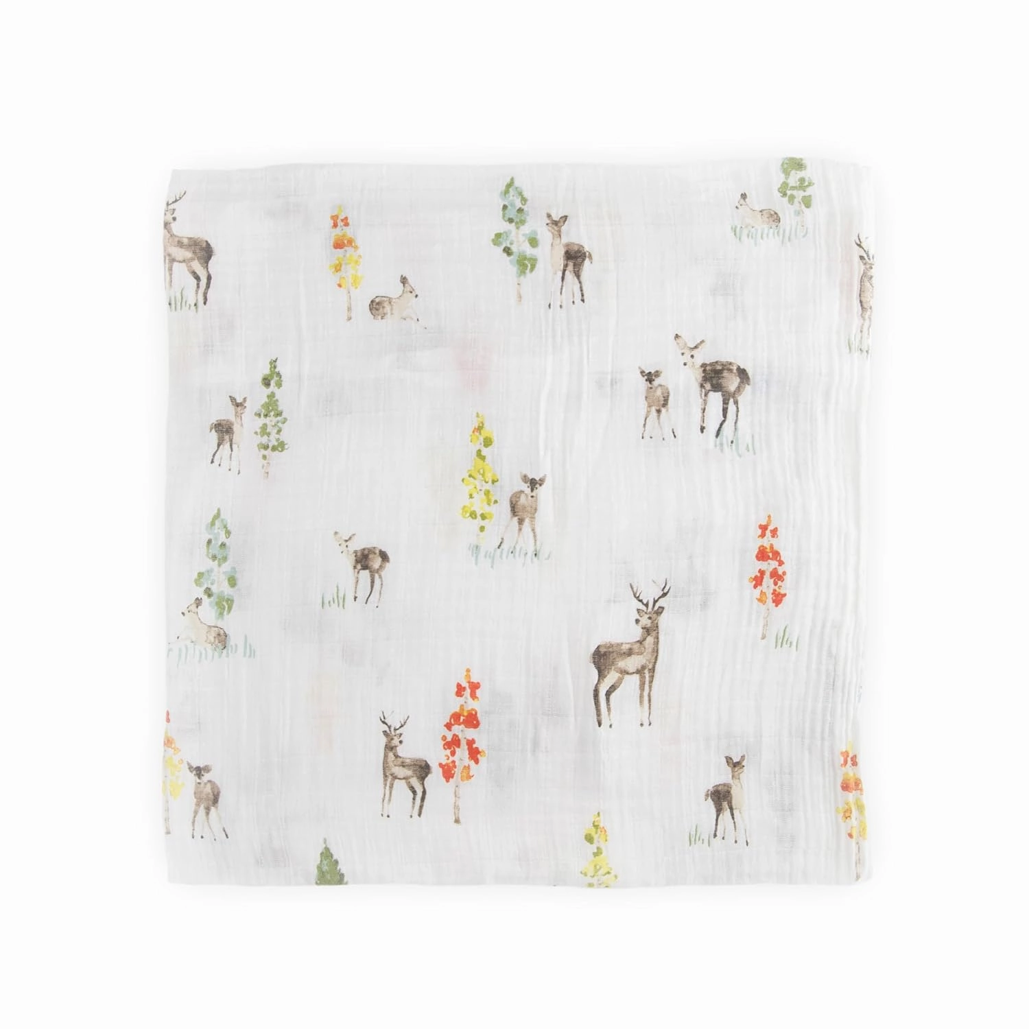 Little Unicorn Premium Muslin Swaddle Blanket 3 Pack | for swaddling, Play, Nursing & More | Giftable Set of 3 (Oh Deer 2)