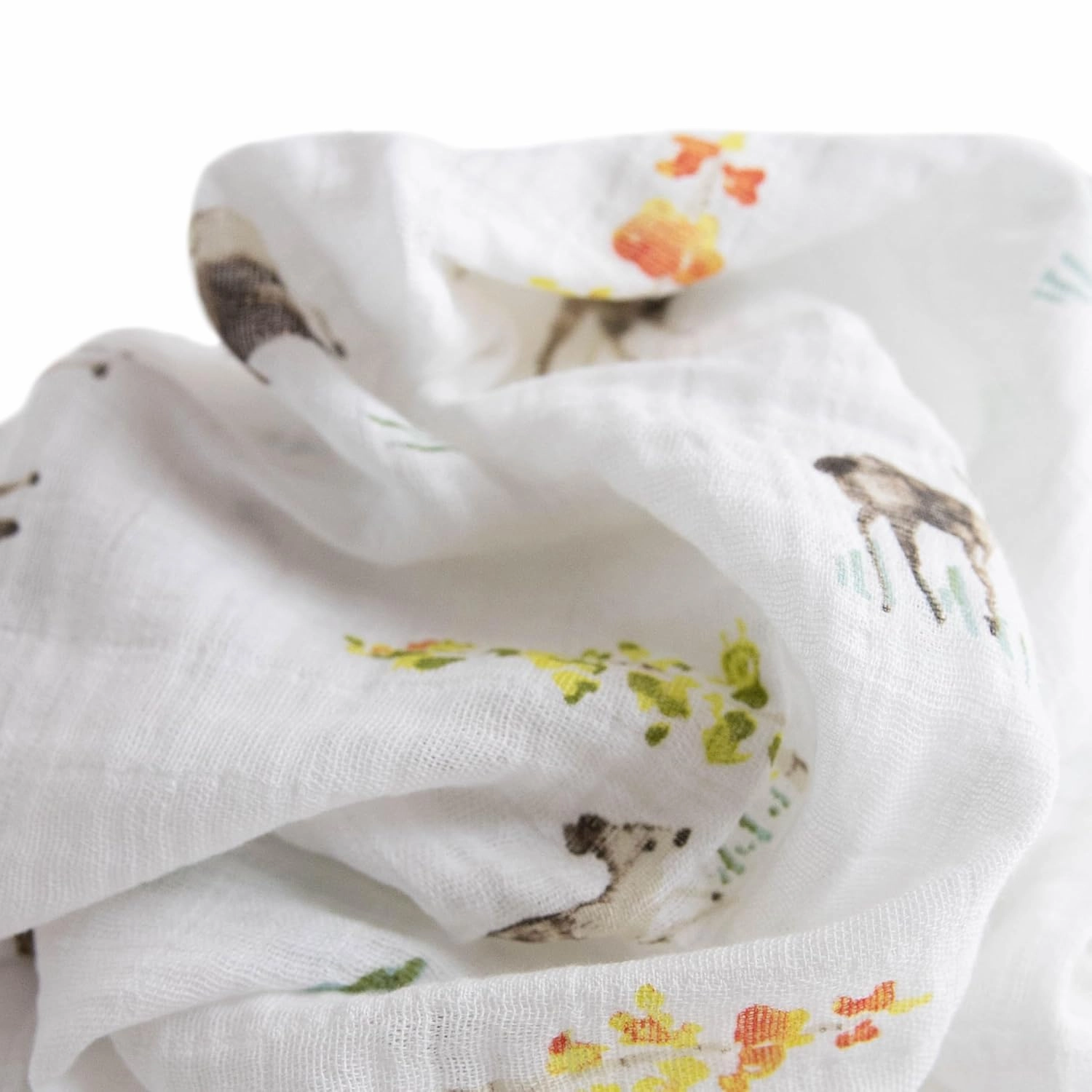 Little Unicorn Premium Muslin Swaddle Blanket 3 Pack | for swaddling, Play, Nursing & More | Giftable Set of 3 (Oh Deer 2)