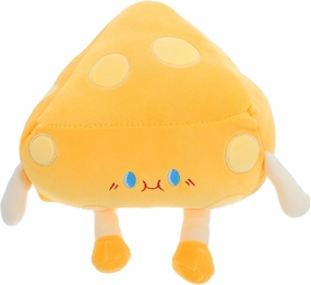 LOGOFUN Cheese Shaped Plush Pillow Soft Cushion Creative Food Stuffed Toy for Sofa Car Nap Home Office Living Room Decor - 20 * 10 * 20cm