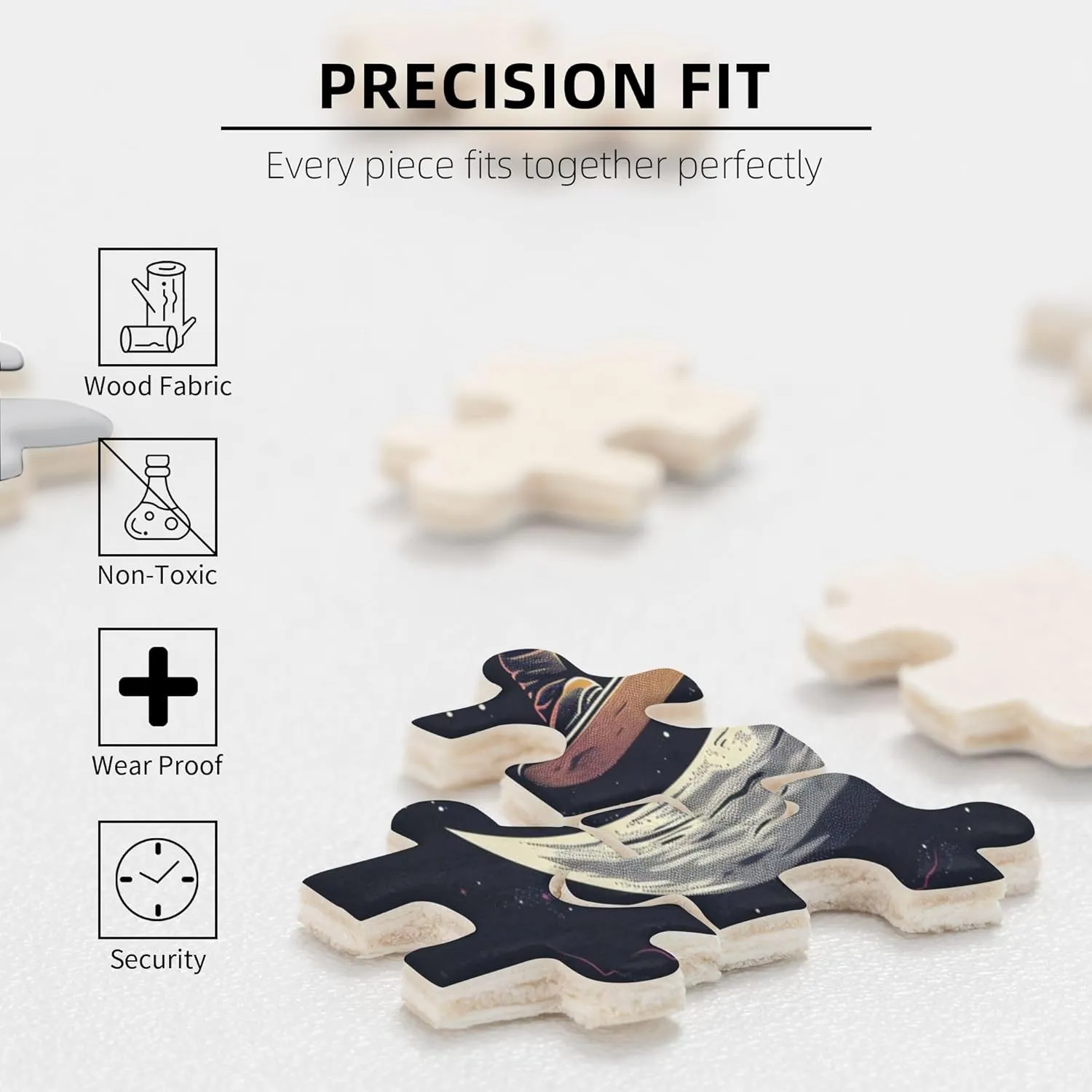 Lunar Skateboarding Astronauts 500 Pcs Jigsaw Puzzles,Unique Artwork for Adults,Great for Relaxation and Display for Puzzle Enthusiast,Challenging Brain Exercise,Modern Art Wooden Puzzle