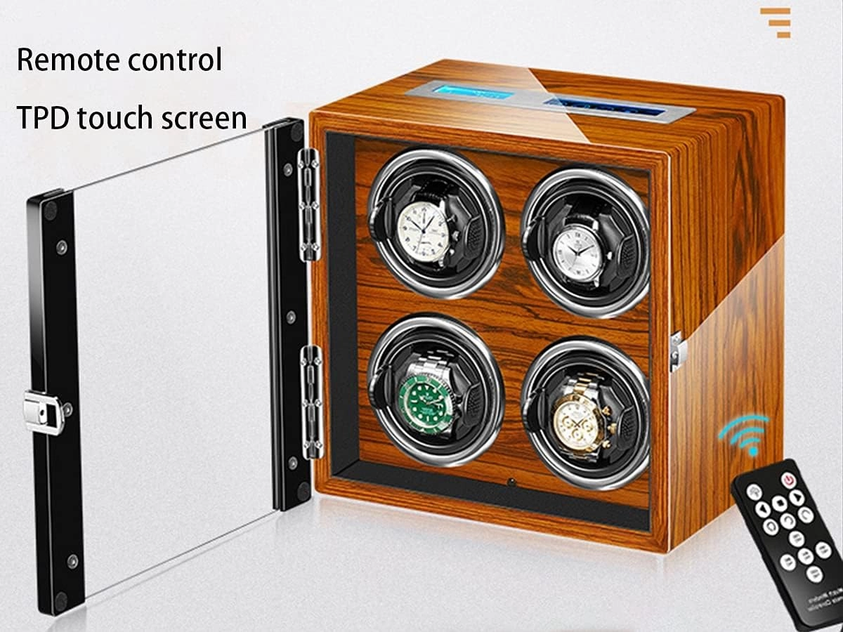 Luxury Watch Winder Watches Watches Display Box with Remote Control LCD Touch Screen LED Illumination Rotation Mode Setting Quiet Motor (B 2 0)