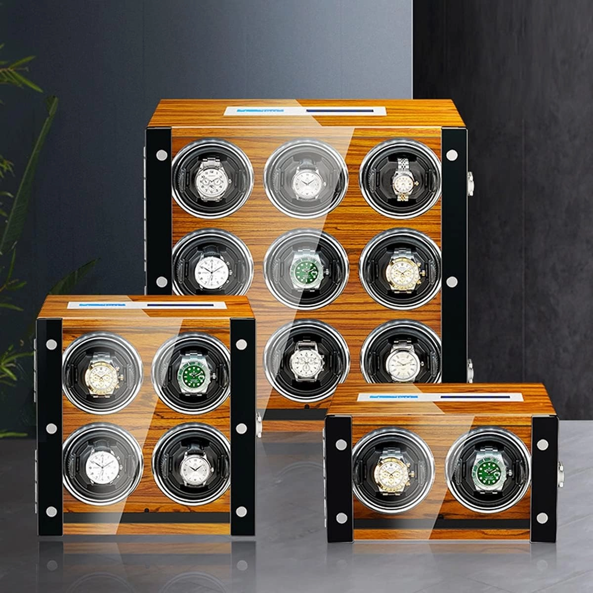 Luxury Watch Winder Watches Watches Display Box with Remote Control LCD Touch Screen LED Illumination Rotation Mode Setting Quiet Motor (B 2 0)