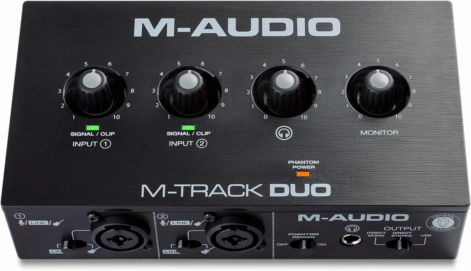M-Audio M-Track Duo – USB Audio Interface for Recording, Streaming and Podcasting with Dual XLR, Line & DI Inputs, plus a Software Suite Included