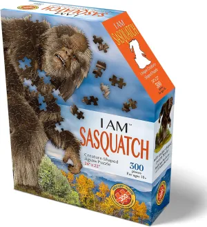 Madd Capp: I AM Sasquatch - 300 Piece Jigsaw Puzzle, Creature-Shaped Puzzle, 24x22 Finished Size, Includes Fun Facts Booklet