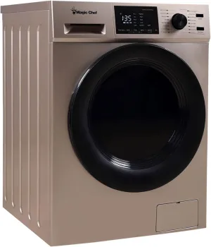 Magic Chef MCSCWD27G5 24 Inch Standalone Front Loading Combination Washer and Dryer with LED Display, 14 Wash Cycles, and Stainless Steel Inner Drum