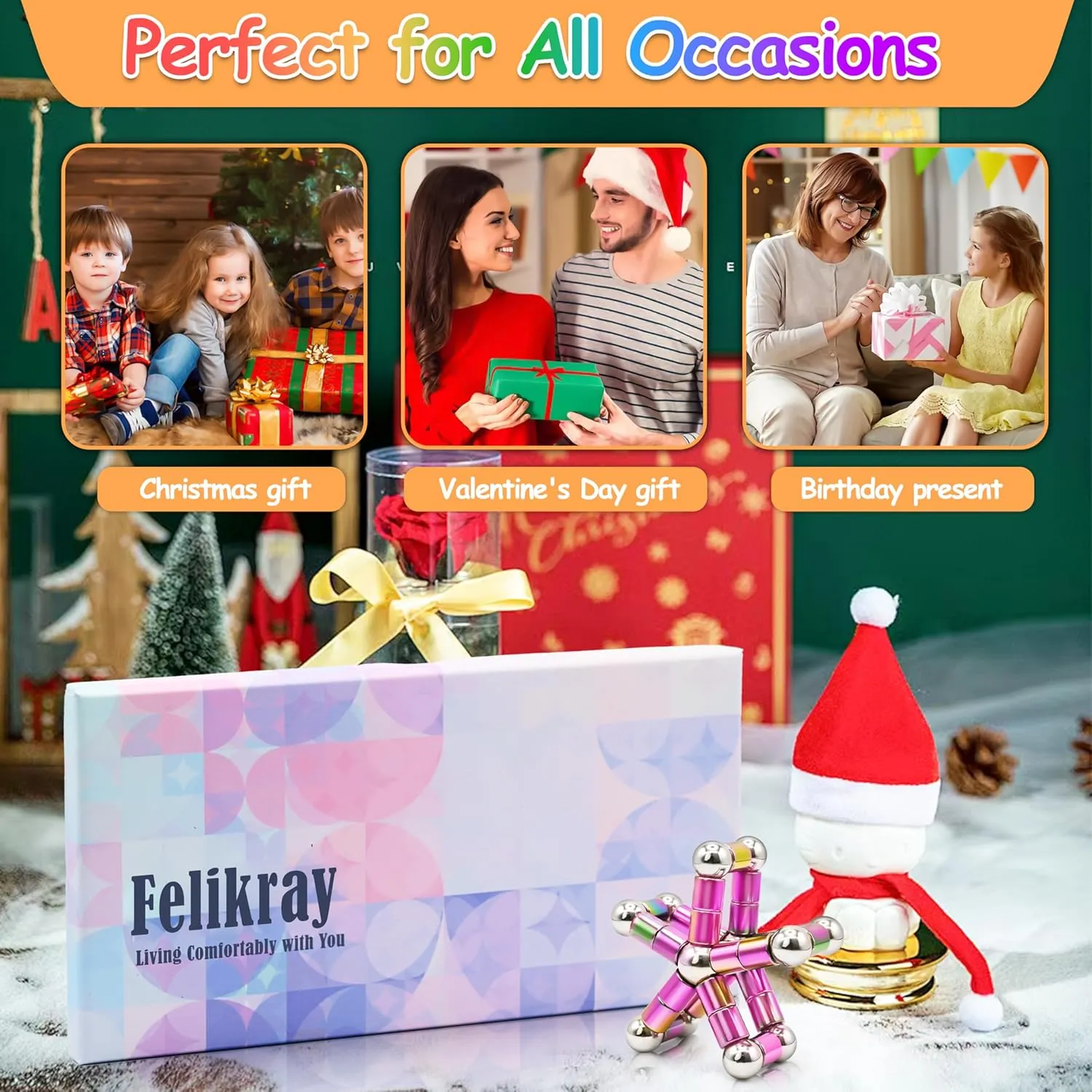 Magnetic Fidget Pen Toys for Adults Teens Cool Birthday Gifts for Young Men Women Unique for Teenage Boys Girls Novelty Christmas Stocking Stuffers Gadget for Men Teens
