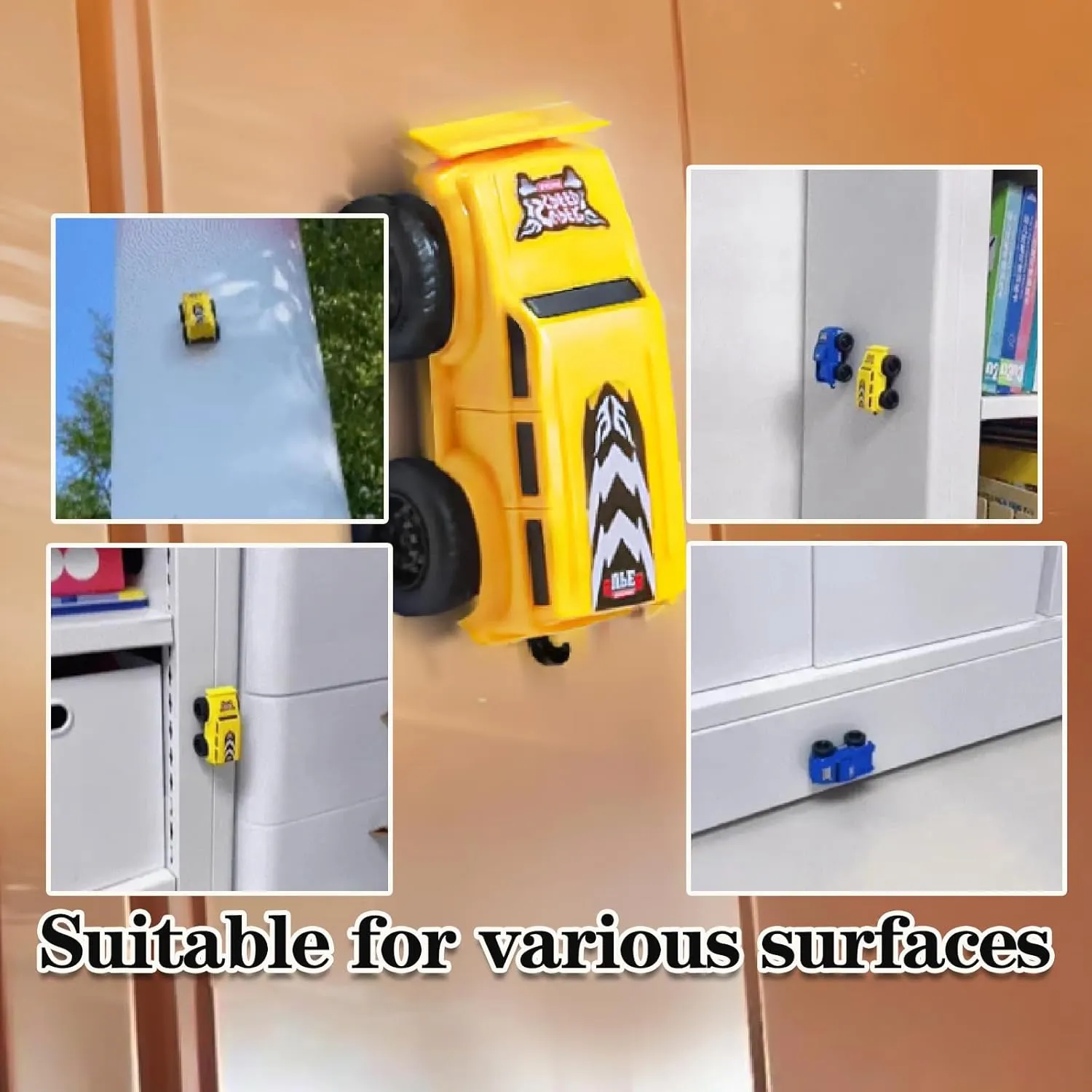 Magnetic Wall Climbing Toy Car, 2025 New Inertial Magnetic Levitation Car Toy Wall Climbing, Educational Decompression Anti-Gravity Toy Car, That Drive on Walls and Ceiling (3pcs)