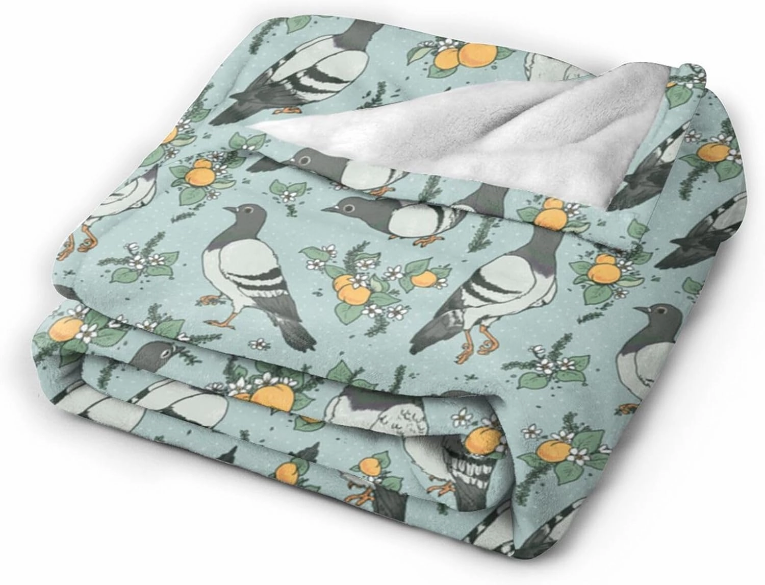 Magpie Birds Blanket Gifts Black Throw Blanket Magpie Stuffed Animal Blanket for Travelling Camping Soft Blanket Birthday Gifts for Women Men Kids 50x40 Inches