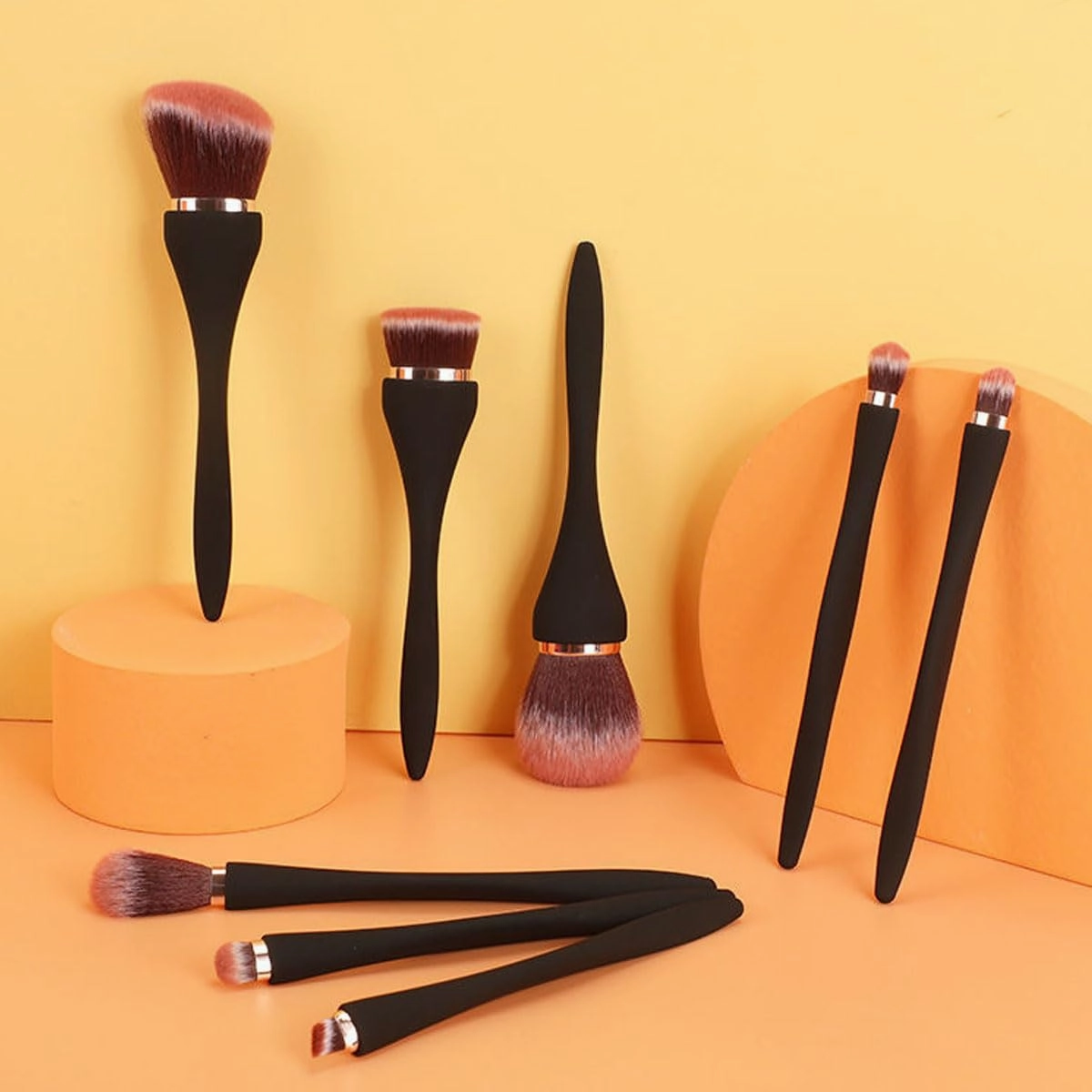 Makeup Brushes Makeup Brush Set - 8 Pcs Premium Synthetic Foundation Concealers Eye Shadows Make Up Brush (Pink)