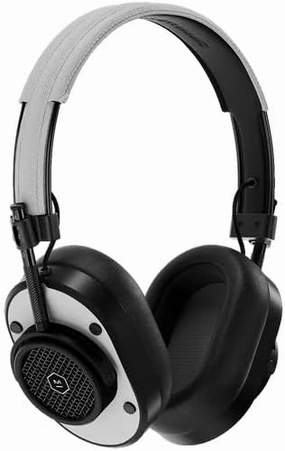 MASTER & DYNAMIC MH40 Over-Ear Wireless Headphones Gen II, Black Metal/White Leather