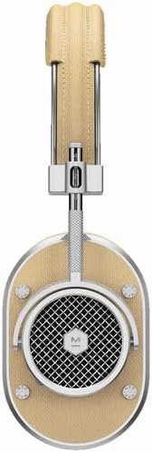 MASTER & DYNAMIC MH40 Over-Ear Wireless Headphones Gen II, Silver Metal/Tan Leather