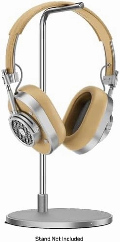MASTER & DYNAMIC MH40 Over-Ear Wireless Headphones Gen II, Silver Metal/Tan Leather