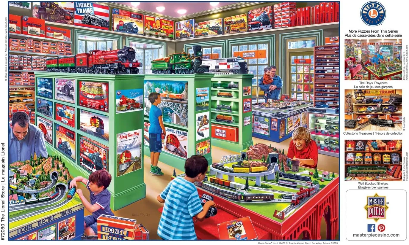 MasterPieces 1000 Piece Jigsaw Puzzle for Adults, Family, Or Youth - The Lionel Store - 19.25"x26.75"