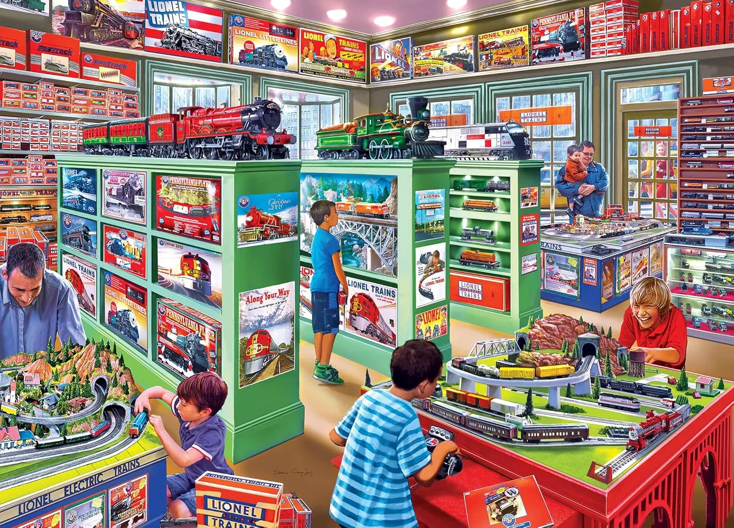 MasterPieces 1000 Piece Jigsaw Puzzle for Adults, Family, Or Youth - The Lionel Store - 19.25"x26.75"