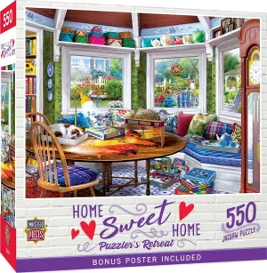 Masterpieces 550 Piece Jigsaw Puzzle for Adults and Family - Puzzler's Retreat - 18"x24"
