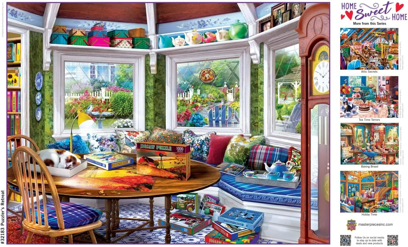 Masterpieces 550 Piece Jigsaw Puzzle for Adults and Family - Puzzler's Retreat - 18"x24"