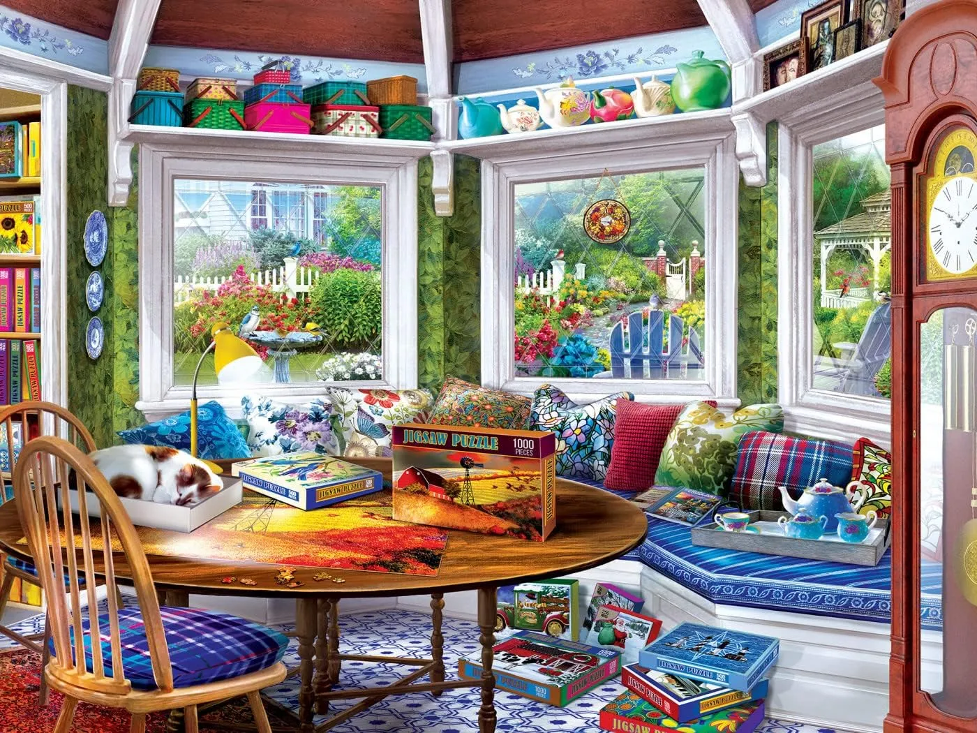 Masterpieces 550 Piece Jigsaw Puzzle for Adults and Family - Puzzler's Retreat - 18"x24"