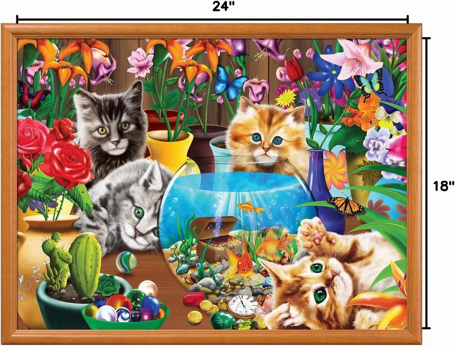 MasterPieces 400 Piece Jigsaw Puzzle for Adults, Family, Or Youth - Marvelous Kittens - 18"x24"