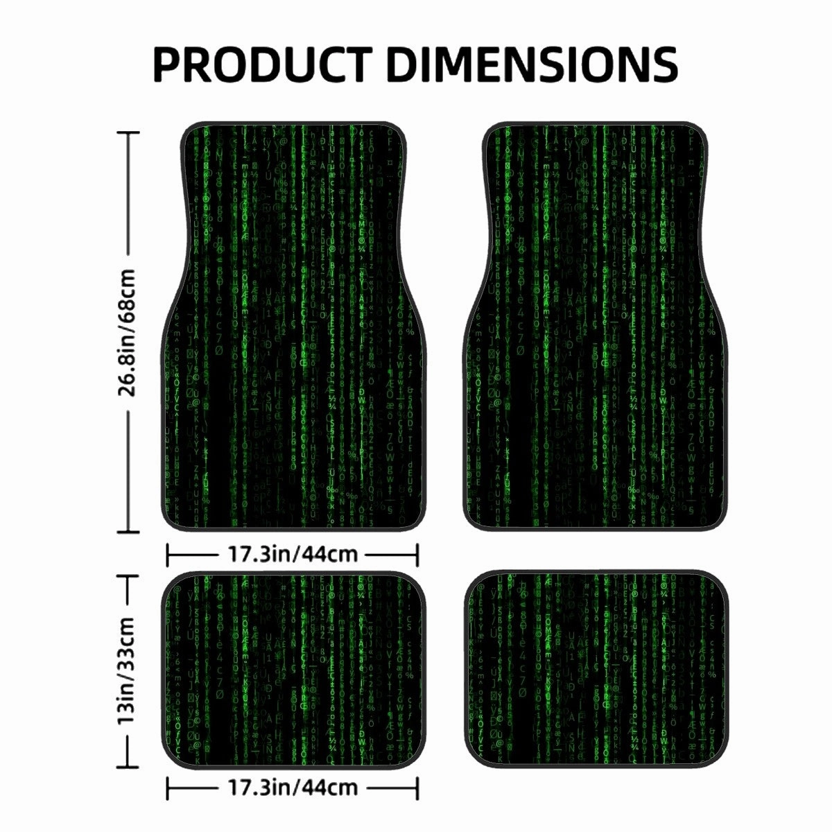 Matrix Pattern Automotive Floor Mats