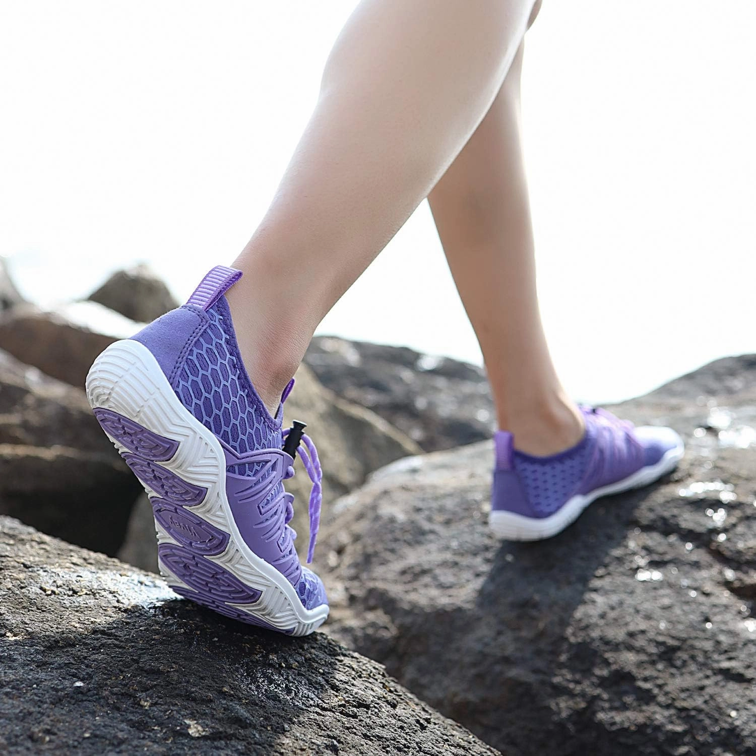 MAYZERO Water Shoes Men Women Swim Surf Shoes Beach Pool Shoes Wide Toe Hiking Aqua Shoes Winter House Slippers