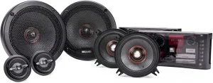 MB Quart PS1-316 Premium 3-Way Component Car Speaker System (Black, Pair) – 6.5 Inch Speaker System, 400 Watt Car Audio, 4 OHMS (Grills Included)