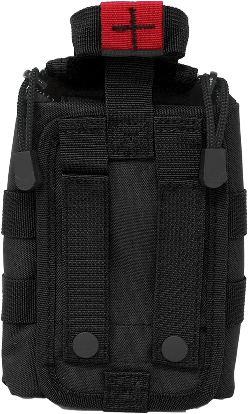 MediTac Tactical Eagle Type MOLLE EMT Medical First Aid IFAK Utility Pouch (Bag Only) – Black