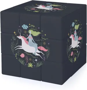 Mermaid and Unicorrn Adults 3x3x3 Color-Matching Smooth Fully Printed Cube Gift