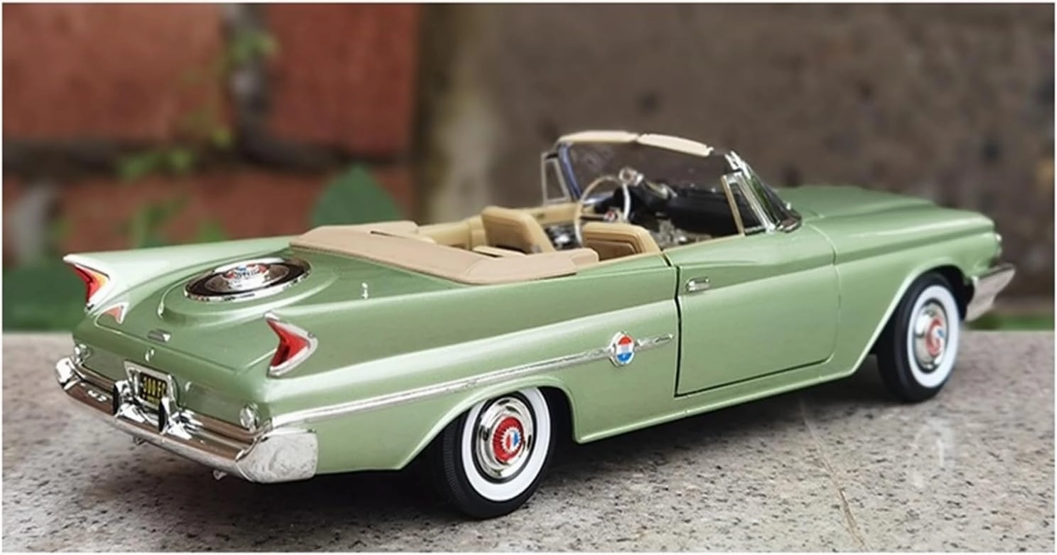Metal Die Cast Toy Cars 1:18 for Chrysler 300FC 1960 Classic Car Model Adult Large Ornaments Green Decorative Vehicle for Home Or Office Décor(Red)