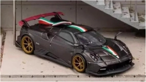 Metal Die Cast Toy Cars 1:64 for Imola V12 Carbon Black Two Door Supercar Alloy Car Model Display Collectible Toy for Home Or Office Décor