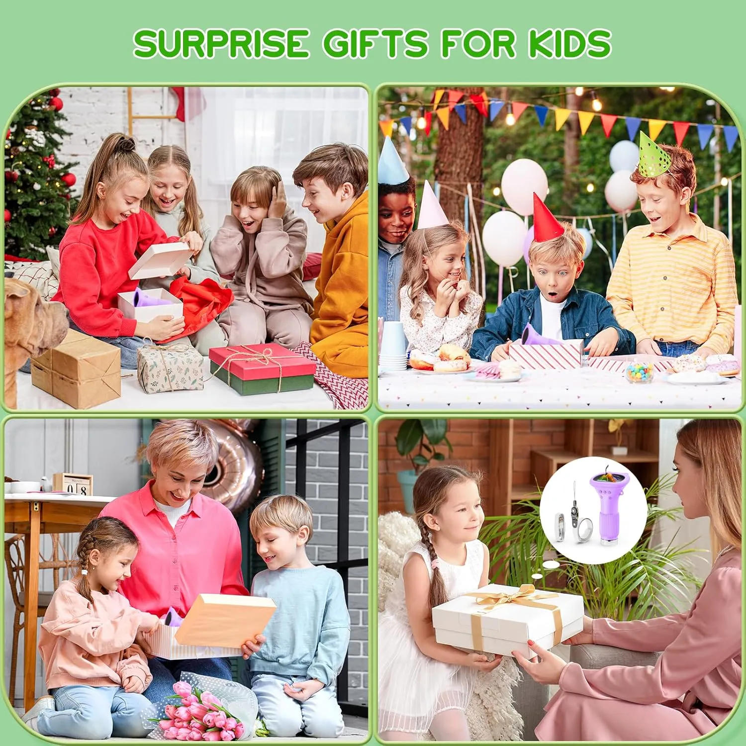 Microscope for Kids 200x Zoom 2-Inch HD Kids Microscope Camera - STEM Learning Kit | Portable Science Tool | Perfect for Ages 3-12 Girls | Purple