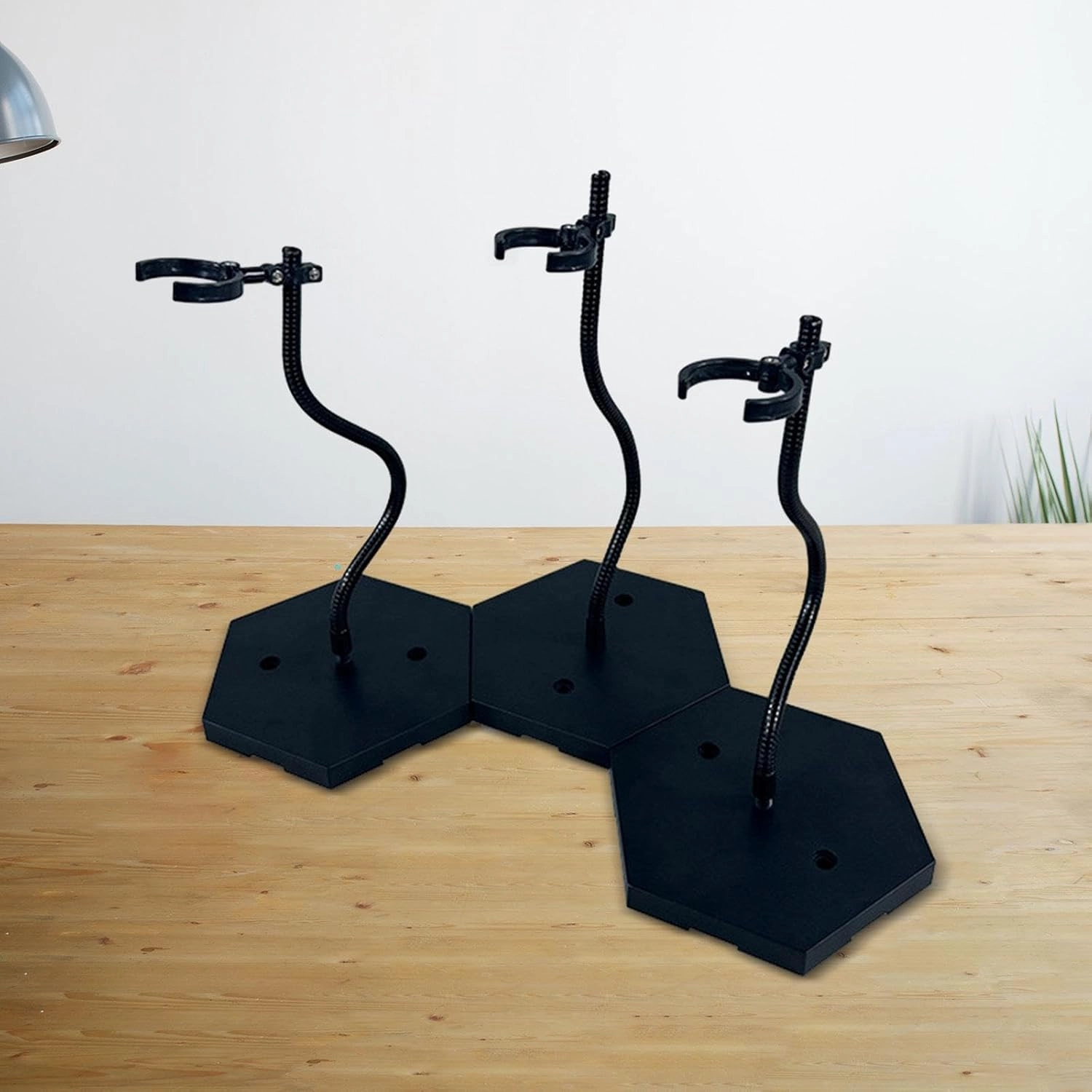 Milageto 3 Pcs Doll Stands Display Holder, Doll Model Support Stand, Action Figure Display Holder Base for 1/6 1/9 1/12 Scale Doll Accessory, Black