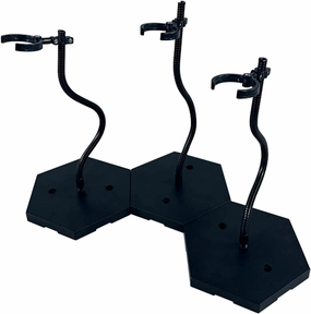 Milageto 3 Pcs Doll Stands Display Holder, Doll Model Support Stand, Action Figure Display Holder Base for 1/6 1/9 1/12 Scale Doll Accessory, Black