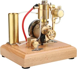 Mini Engine Model Kit That Works, M18 Stirling Water-Cooled Miniature Engine Model with Cooling Water Tank and Circulating Gear Pump, Science and Education Gifts for Technology Enthusiasts
