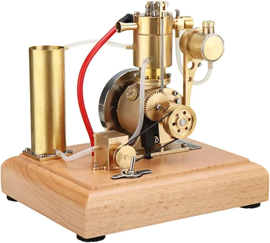 Mini Engine Model Kit That Works, M18 Stirling Water-Cooled Miniature Engine Model with Cooling Water Tank and Circulating Gear Pump, Science and Education Gifts for Technology Enthusiasts