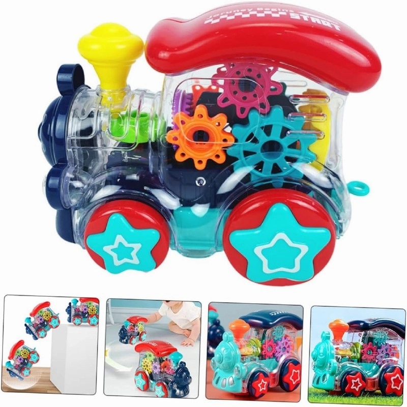 Mini Gear Train Power Wheel Toy With Lights & Sounds
