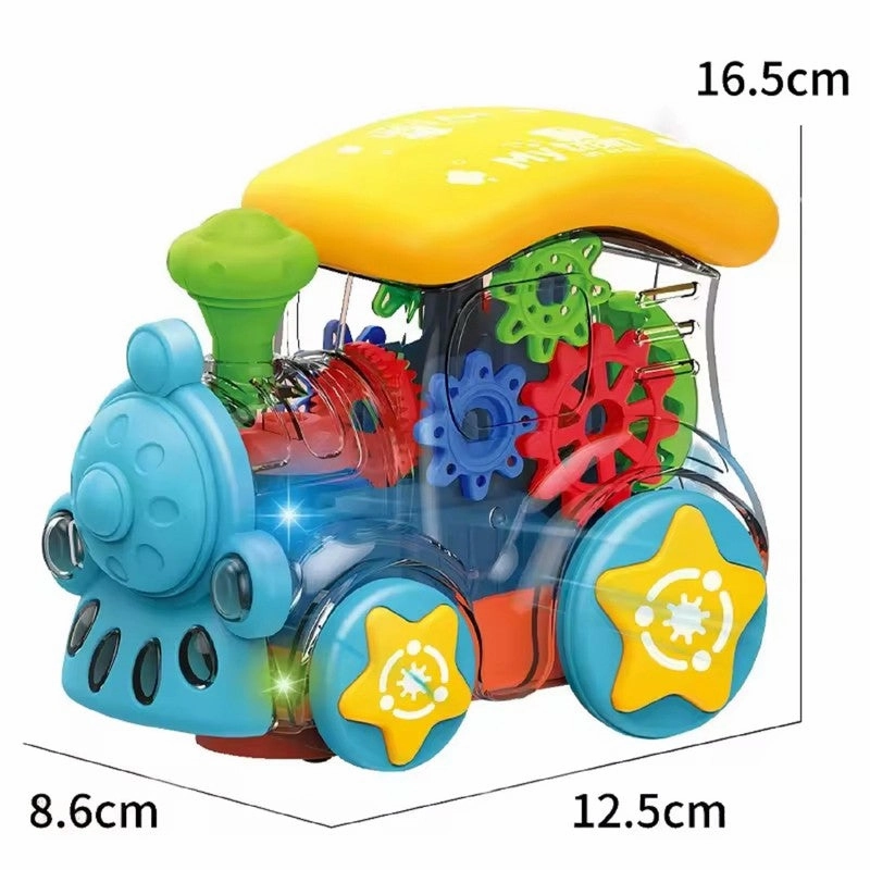 Mini Gear Train Power Wheel Toy With Lights & Sounds