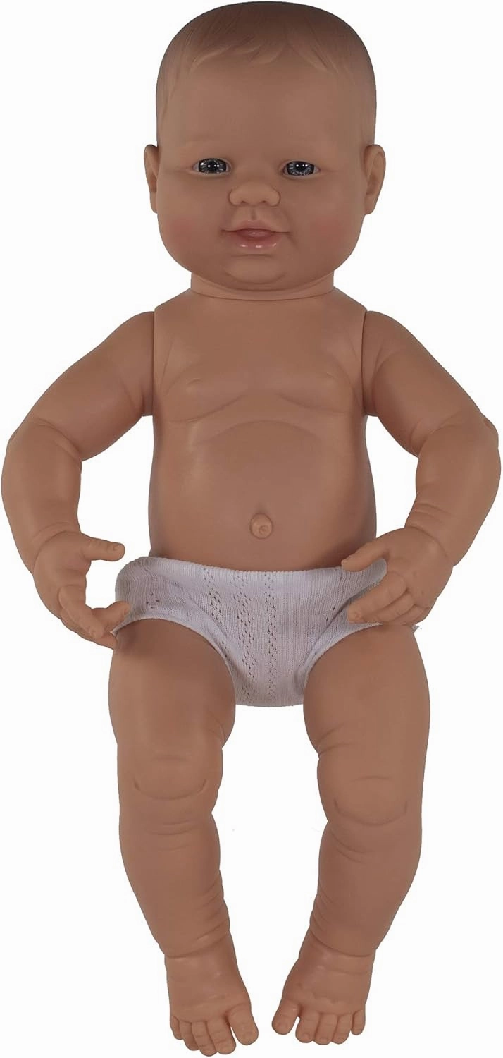 Miniland Doll 15 3/4'' Newborn Caucasian Girl - Made in Spain, Anatomically Correct, Quality