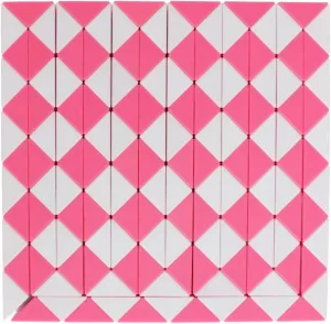 Mipartebo Magic Snake Cube Twist Puzzle 144 Wedges Large Size Twist Fidget Snake Toys Gift Party Favors for Kids Adults Teens Pink
